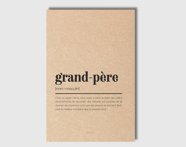 Carte définition grand-père - Carte anniversaire