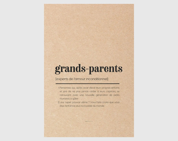 Carte définition grands-parents - Carte annonce grossesse