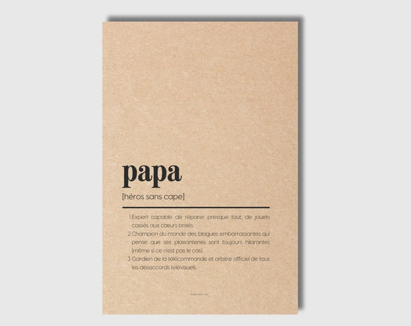 Carte définition papa - Carte anniversaire