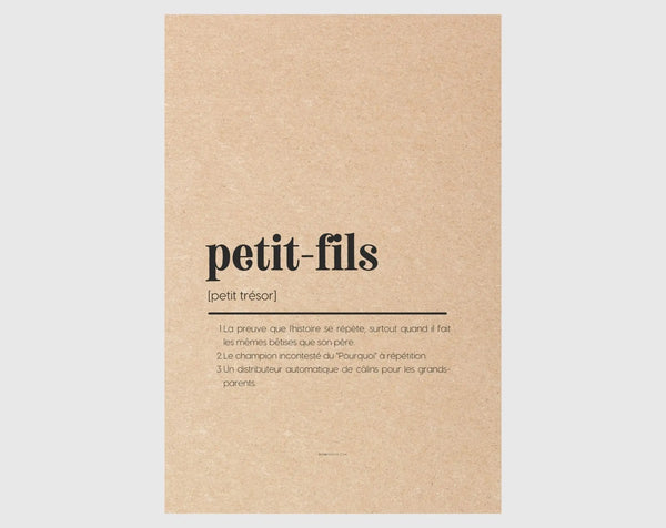 Carte définition petit-fils - Carte anniversaire