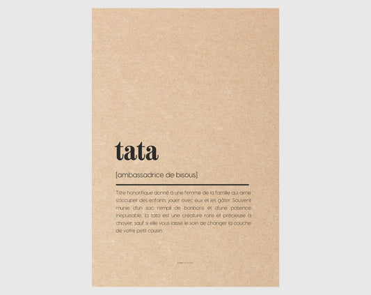 Carte définition tata - Carte anniversaire FLTMfrance