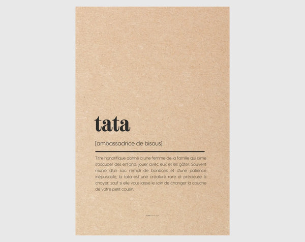 Carte définition tata - Carte anniversaire