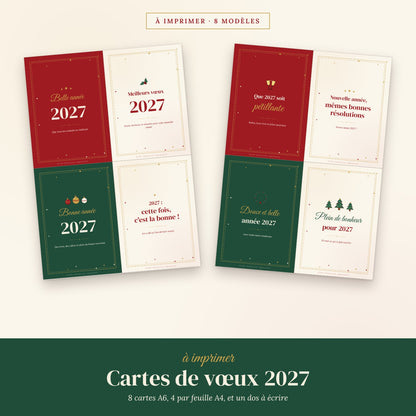 Cartes de vœux 2027 à imprimer - FLTM