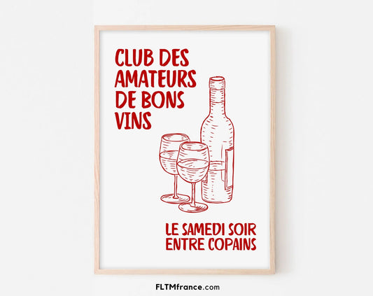 Club des amateurs de bons vins - Affiche cuisine FLTMfrance