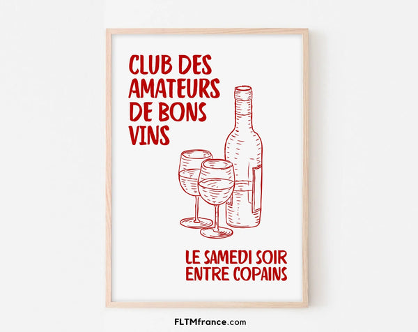 Club des amateurs de bons vins - Affiche cuisine