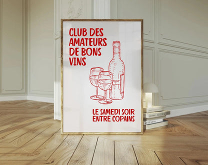 Club des amateurs de bons vins - Affiche cuisine FLTMfrance