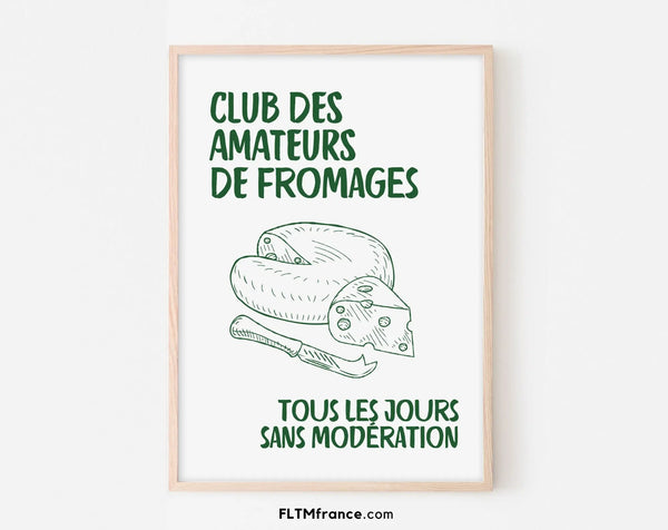 Club des amateurs de fromage - Affiche cuisine