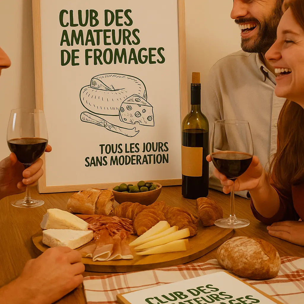 Club des amateurs de fromage - Affiche cuisine FLTMfrance