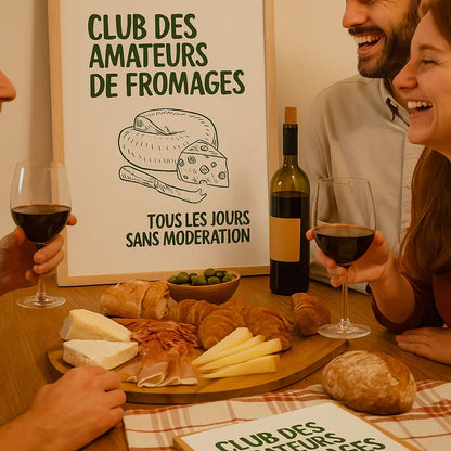 Club des amateurs de fromage - Affiche cuisine FLTMfrance