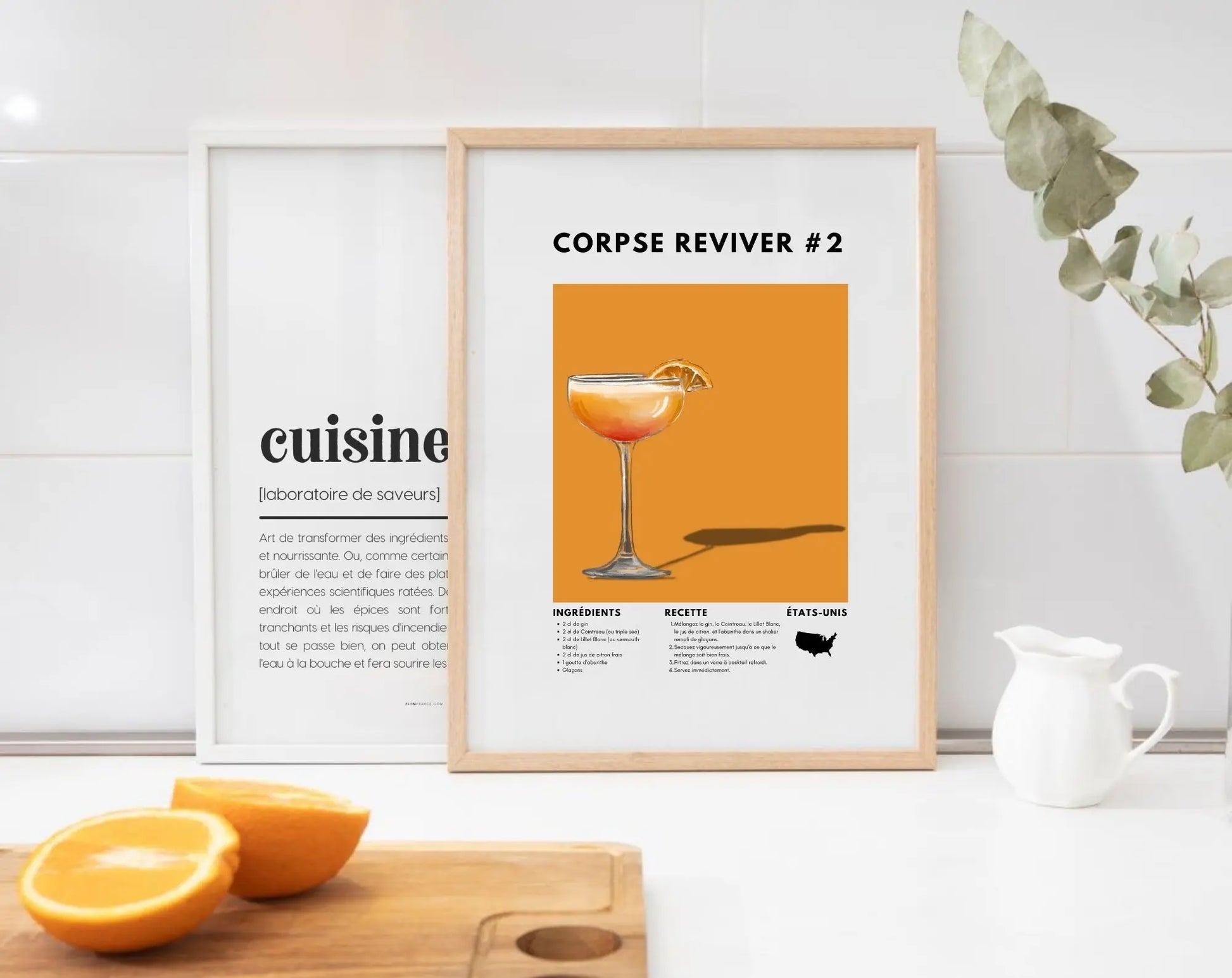 Corpse Reviver No. 2 - Affiche recette de cocktail FLTMfrance