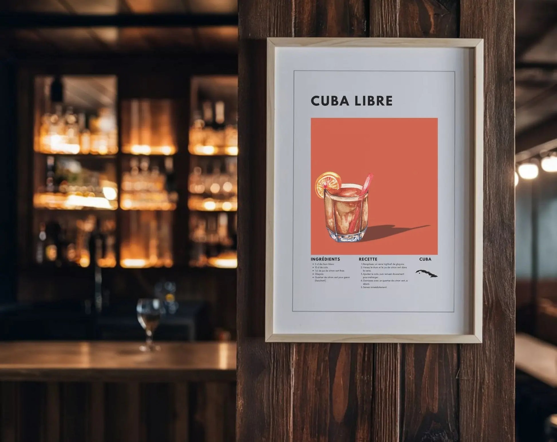 Cuba Libre - Affiche recette de cocktail FLTMfrance