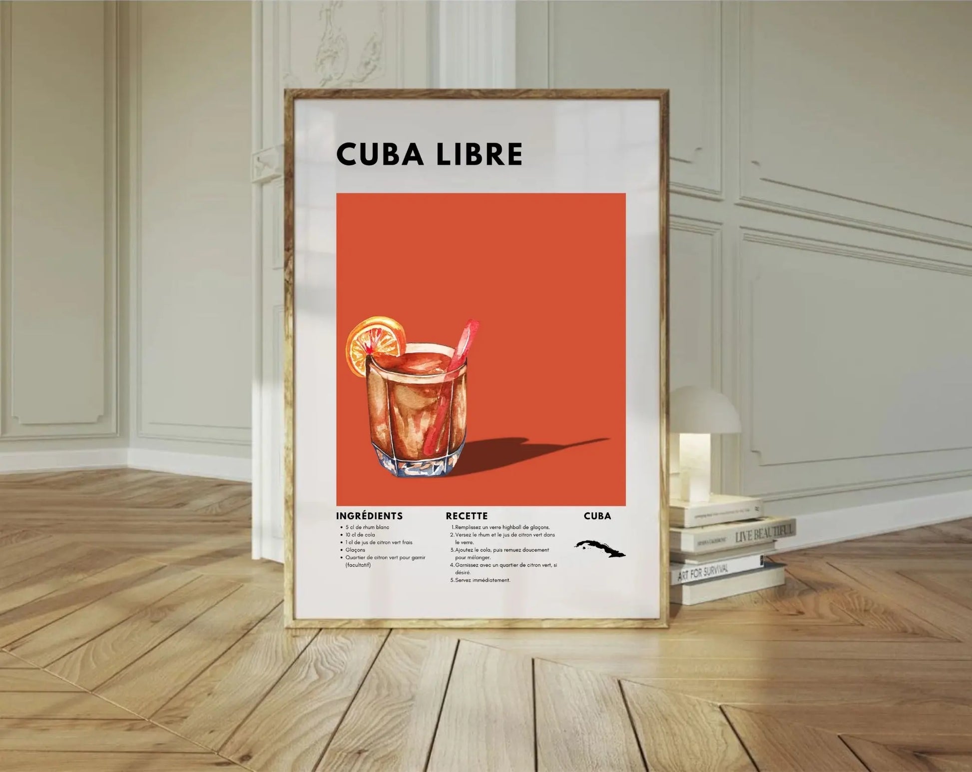 Cuba Libre - Affiche recette de cocktail FLTMfrance