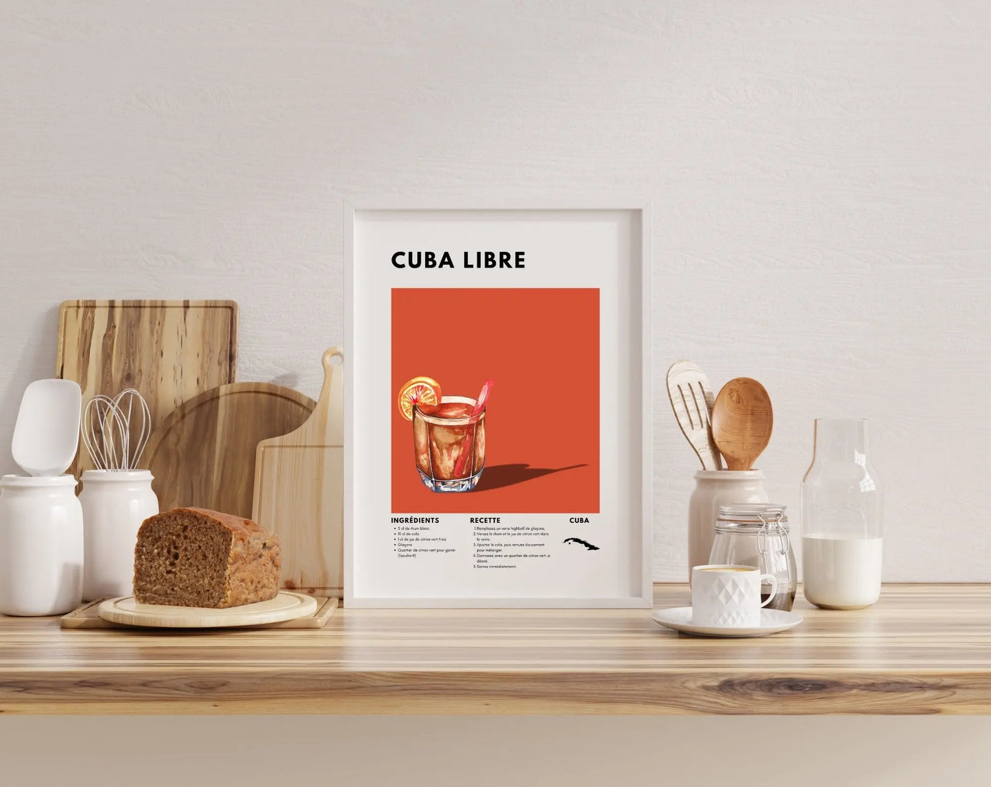 Cuba Libre - Affiche recette de cocktail FLTMfrance