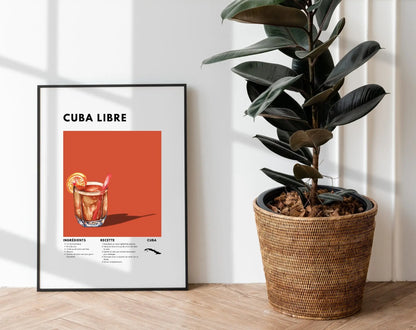 Cuba Libre - Affiche recette de cocktail FLTMfrance