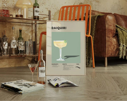 Daïquiri - Affiche recette de cocktail FLTMfrance