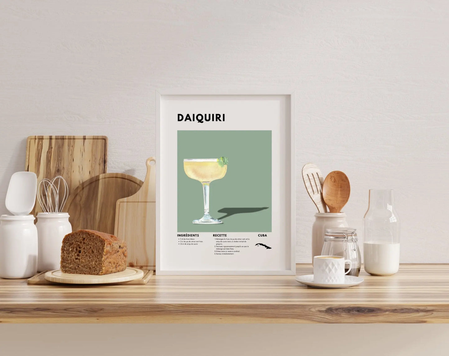 Daïquiri - Affiche recette de cocktail FLTMfrance