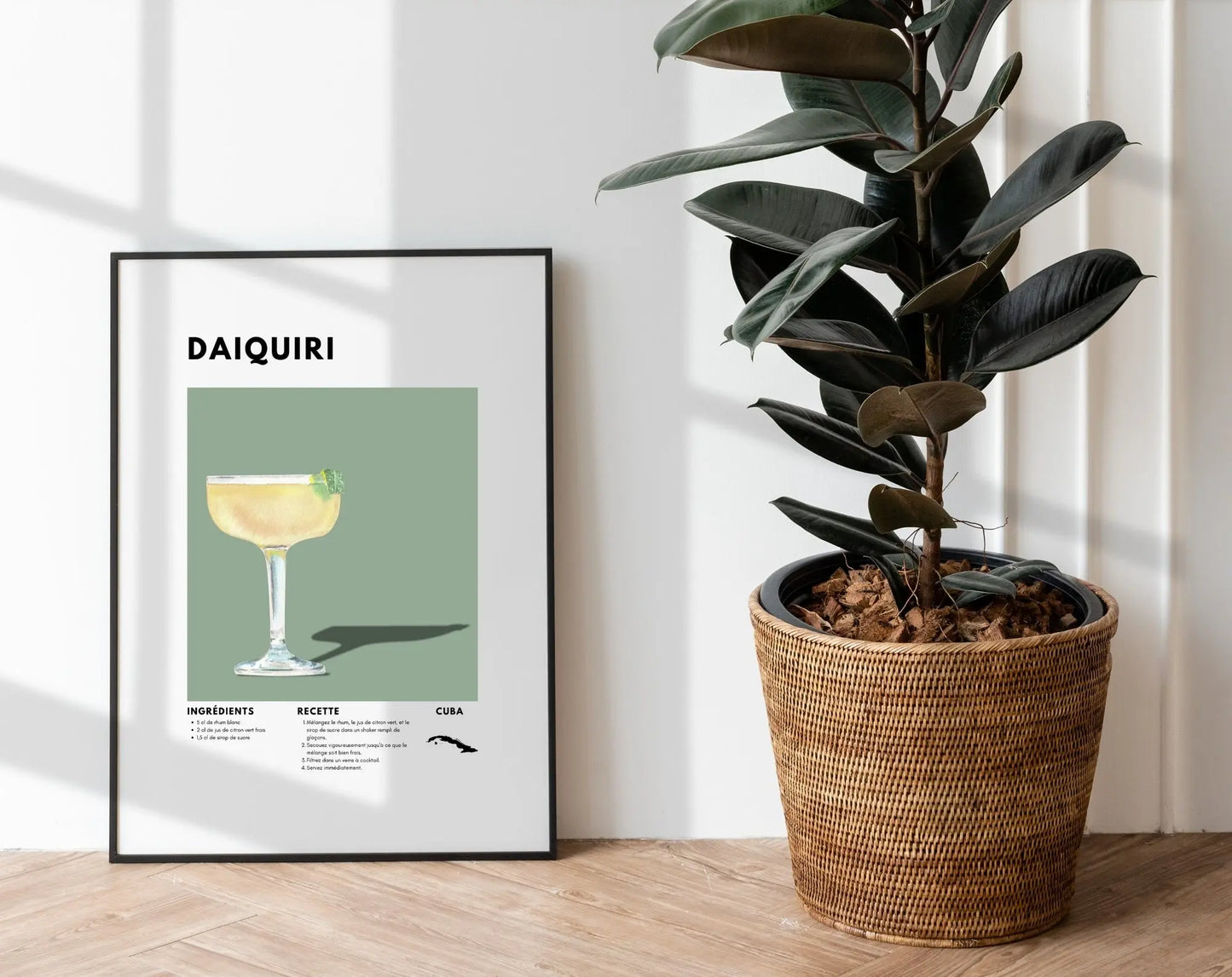 Daïquiri - Affiche recette de cocktail FLTMfrance