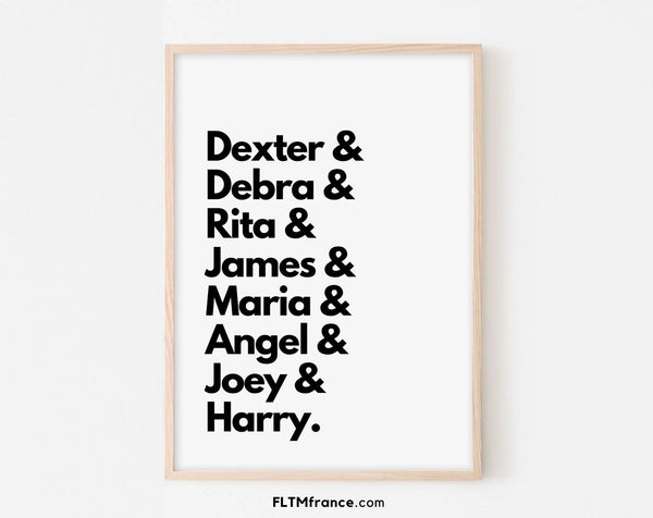 Dexter, les personnages - Affiche de série