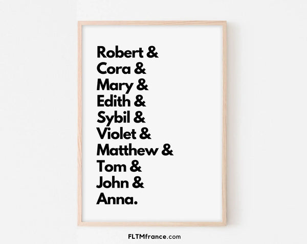 Downton Abbey, les personnages - Affiche de série