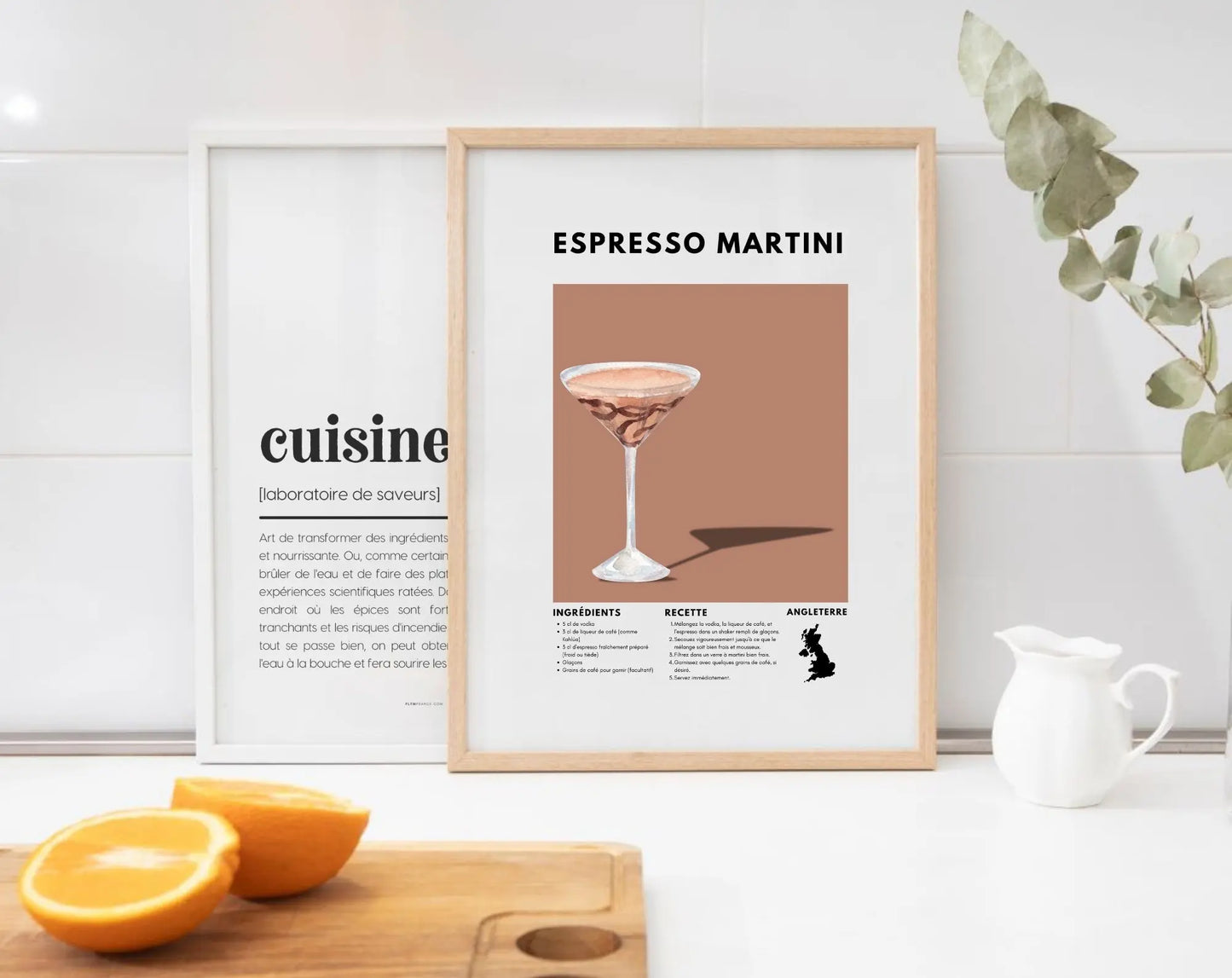 Espresso Martini - Affiche recette de cocktail FLTMfrance