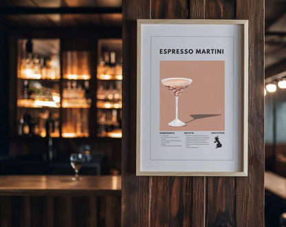 Espresso Martini - Affiche recette de cocktail FLTMfrance