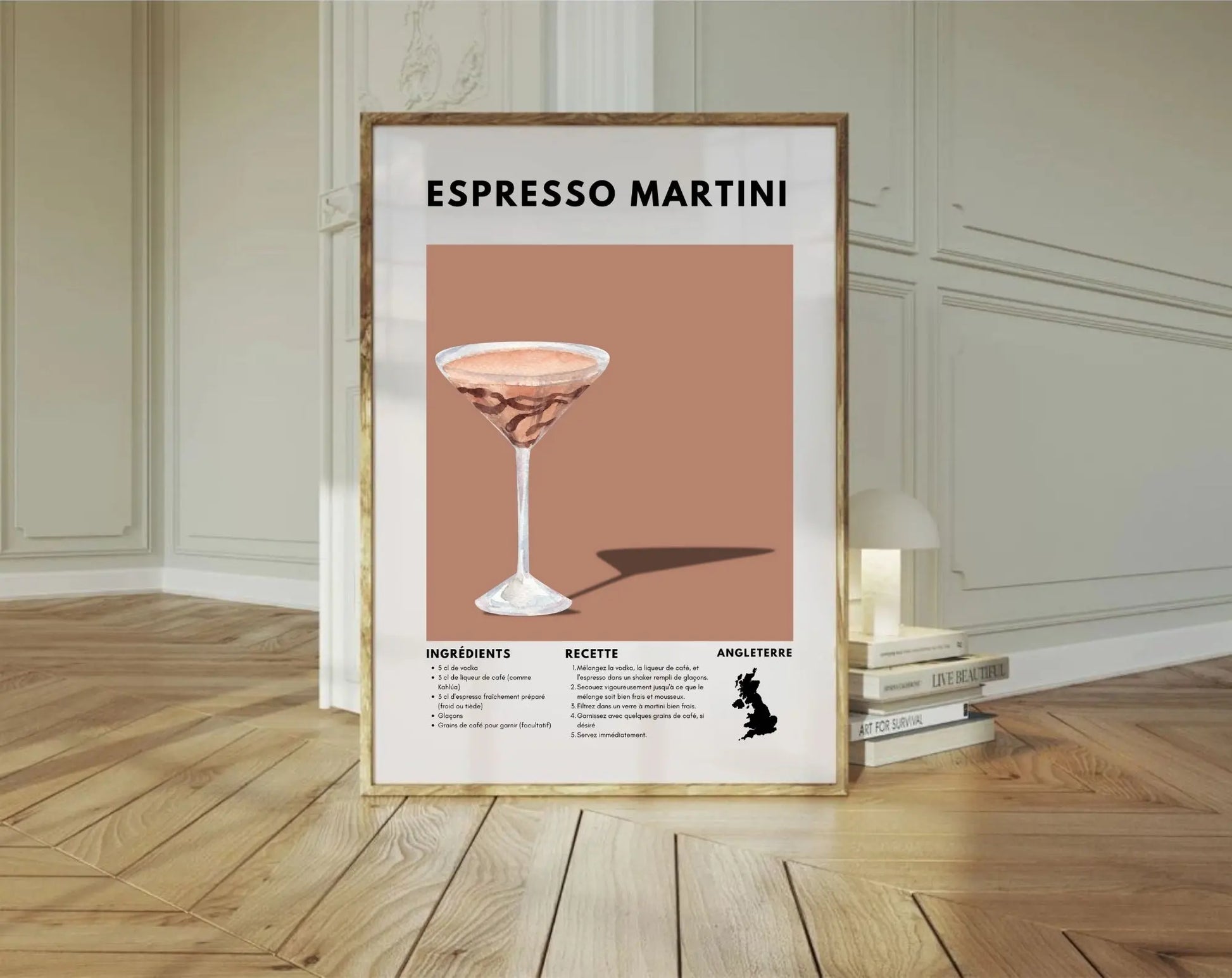 Espresso Martini - Affiche recette de cocktail FLTMfrance