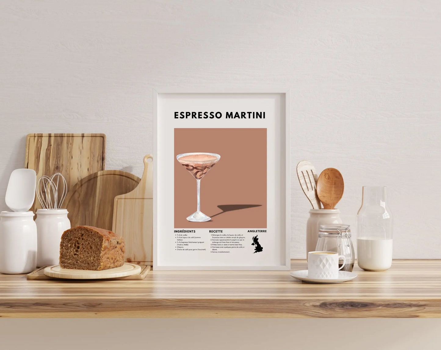 Espresso Martini - Affiche recette de cocktail FLTMfrance