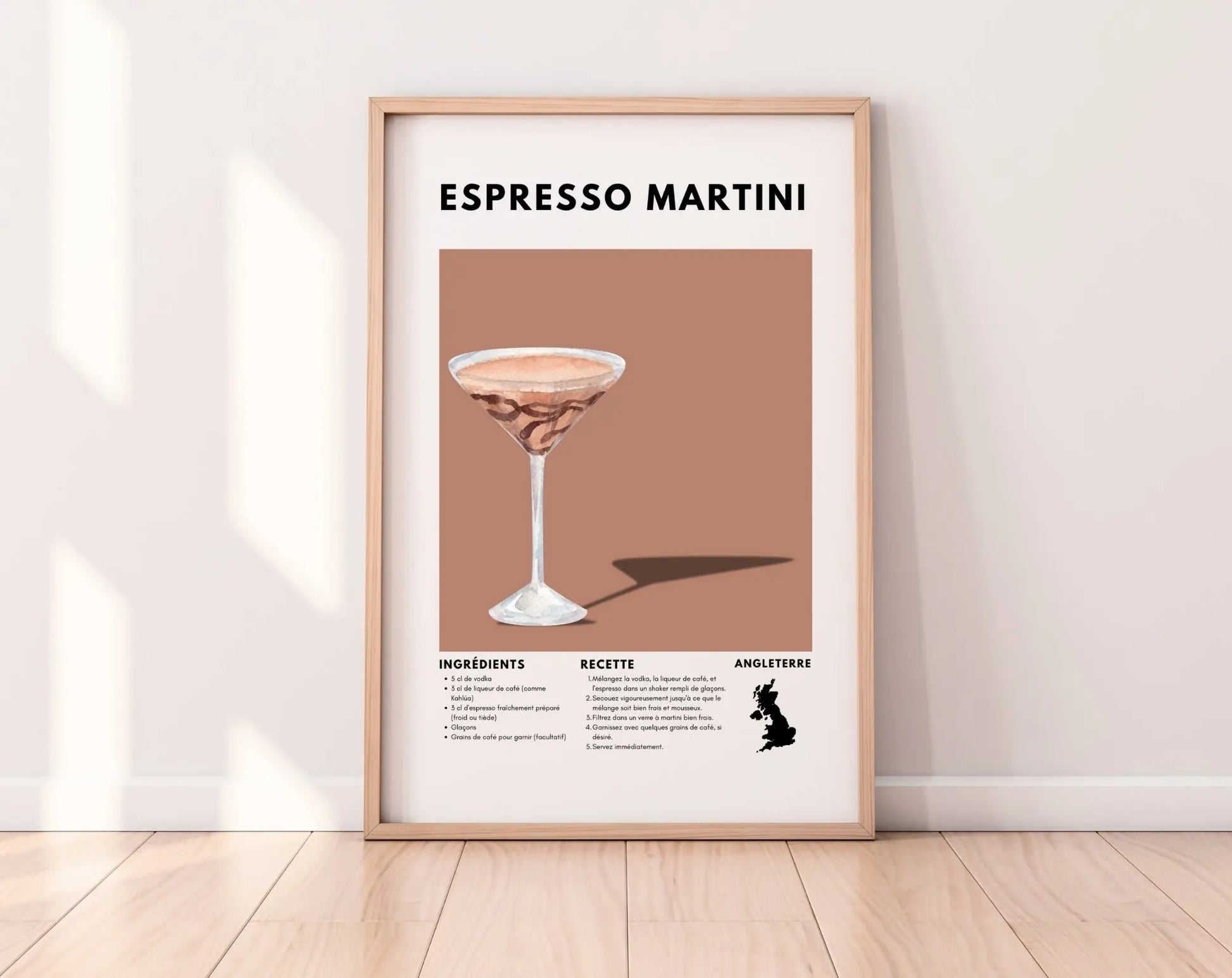 Espresso Martini - Affiche recette de cocktail FLTMfrance