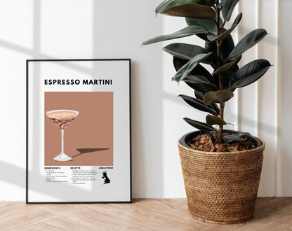 Espresso Martini - Affiche recette de cocktail FLTMfrance