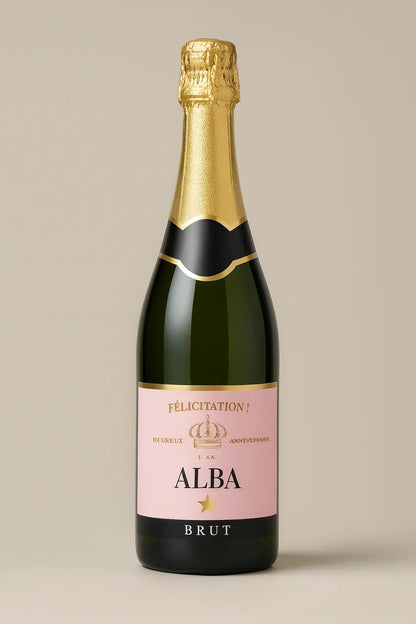 Étiquette de champagne personnalisée à imprimer FLTM