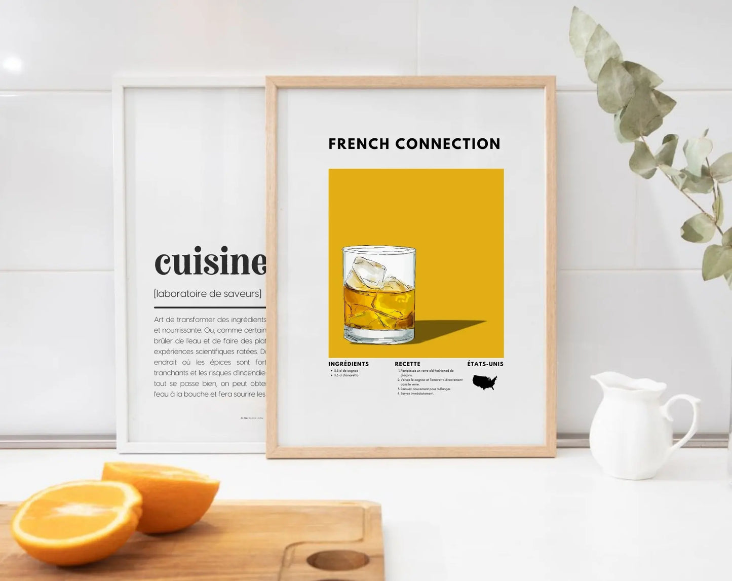 French Connection - Affiche recette de cocktail FLTMfrance