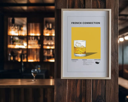 French Connection - Affiche recette de cocktail FLTMfrance