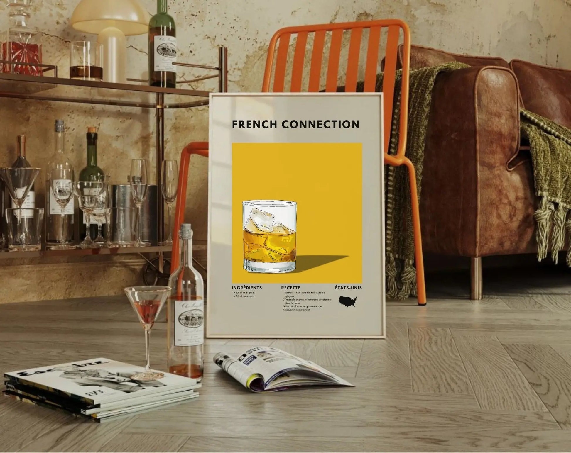 French Connection - Affiche recette de cocktail FLTMfrance