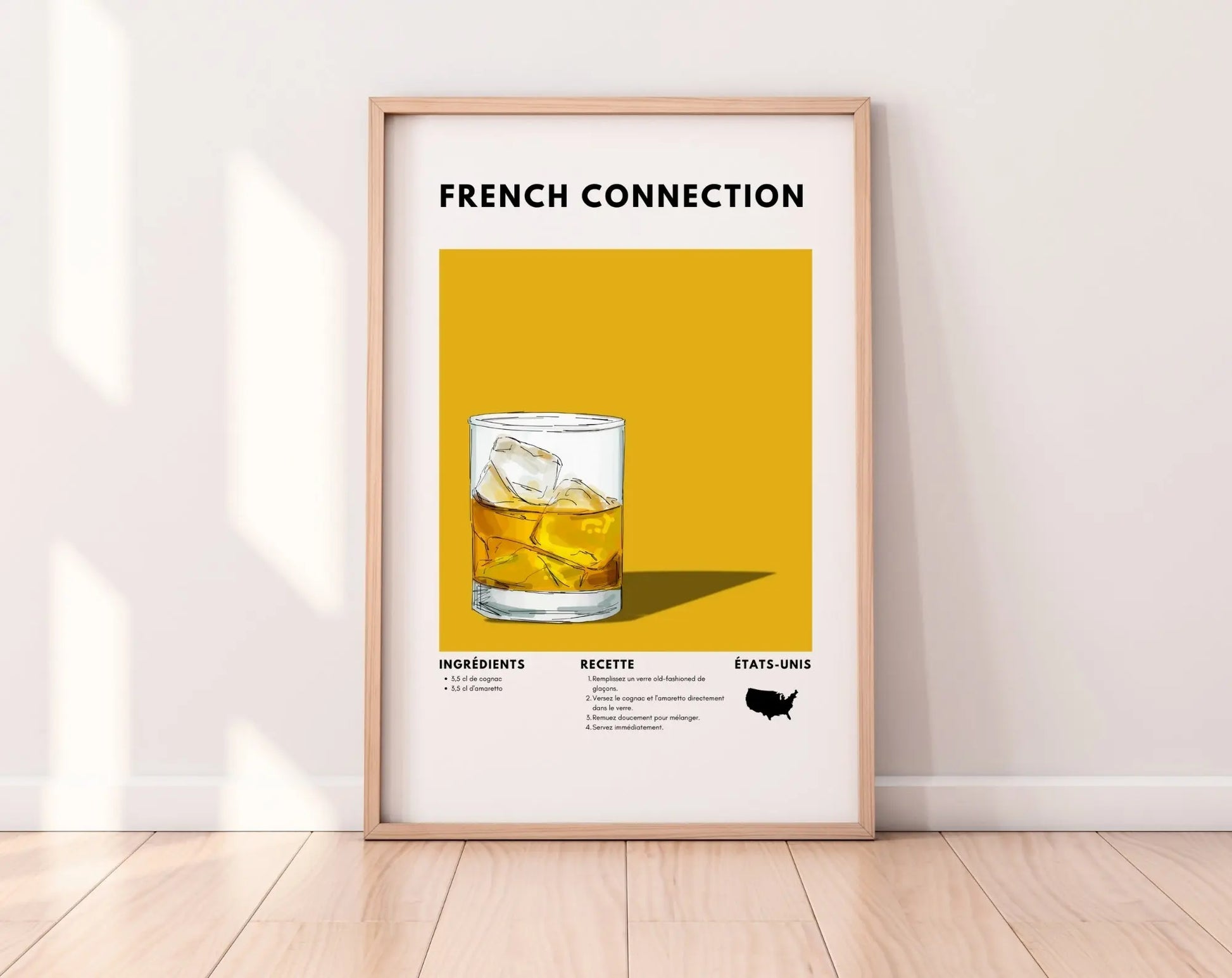 French Connection - Affiche recette de cocktail FLTMfrance