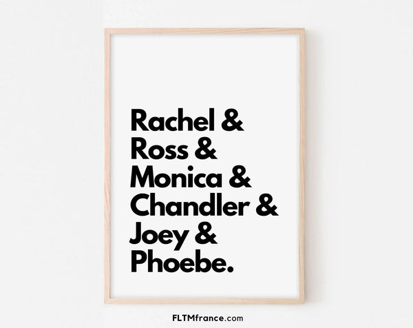 Friends, les personnages - Affiche de série