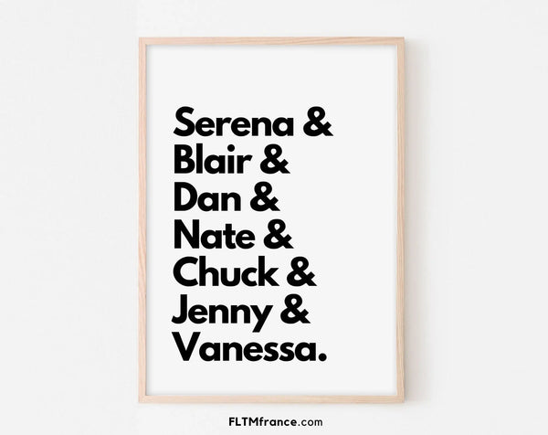 Gossip Girl, les personnages - Affiche de série