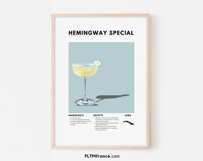 Hemingway Special - Affiche recette de cocktail FLTMfrance