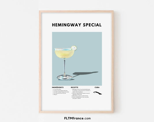 Hemingway Special - Affiche recette de cocktail FLTMfrance