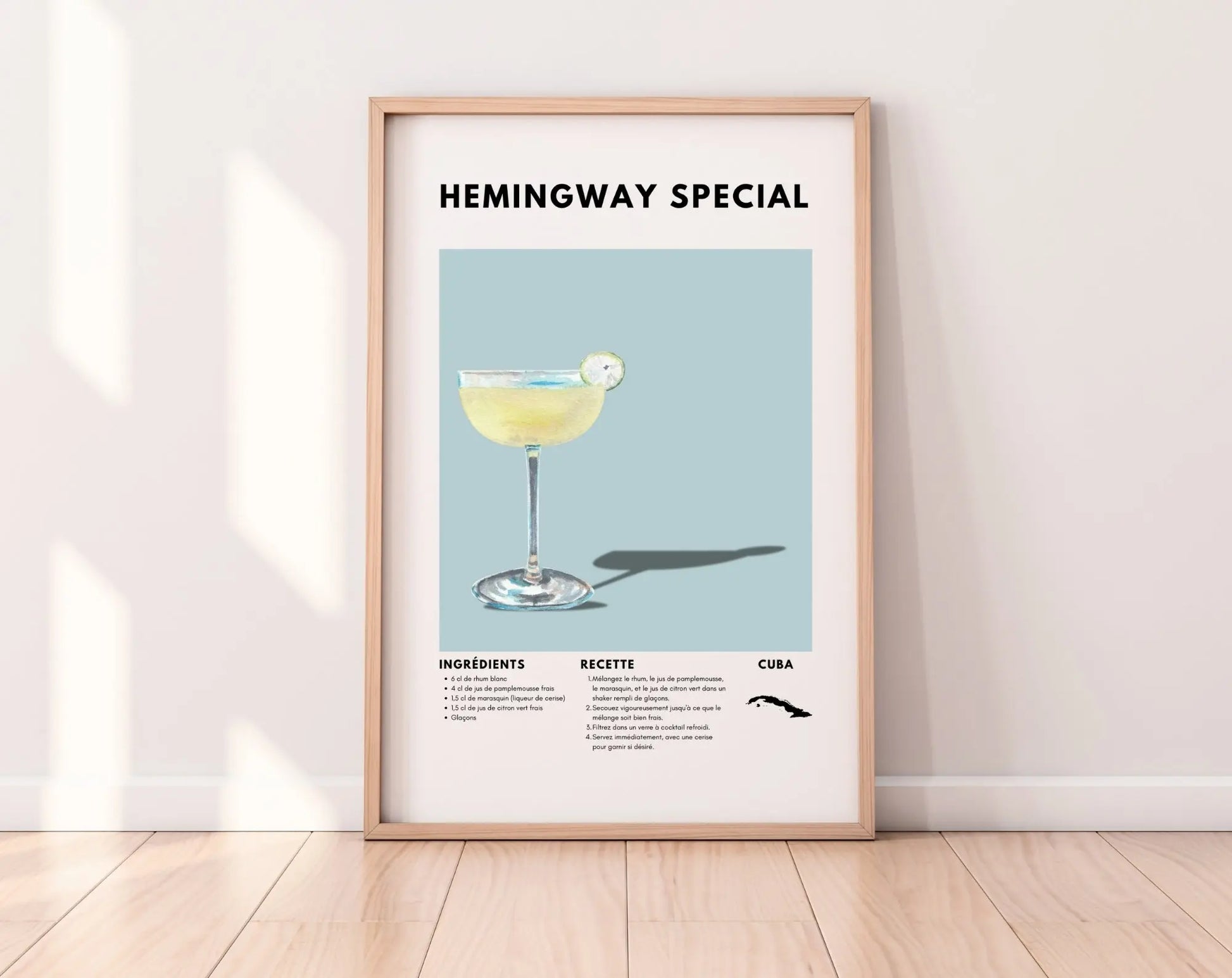 Hemingway Special - Affiche recette de cocktail FLTMfrance