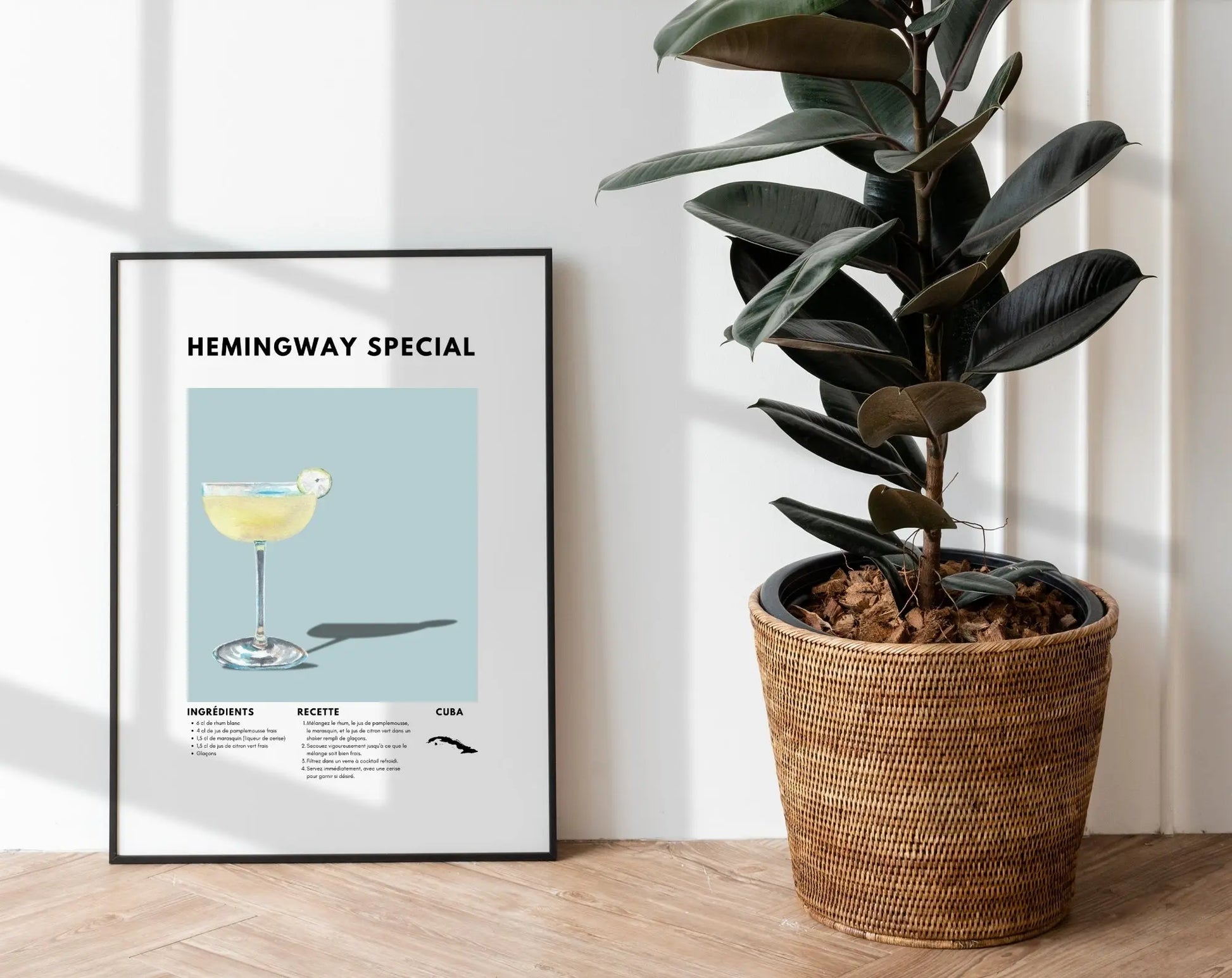 Hemingway Special - Affiche recette de cocktail FLTMfrance