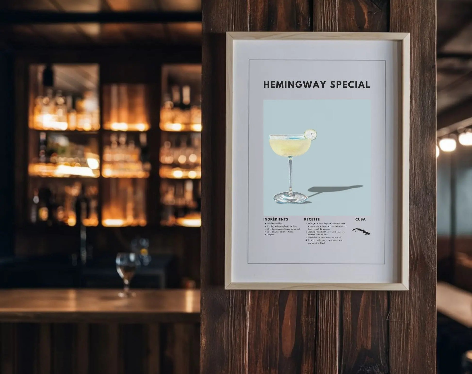 Hemingway Special - Affiche recette de cocktail FLTMfrance