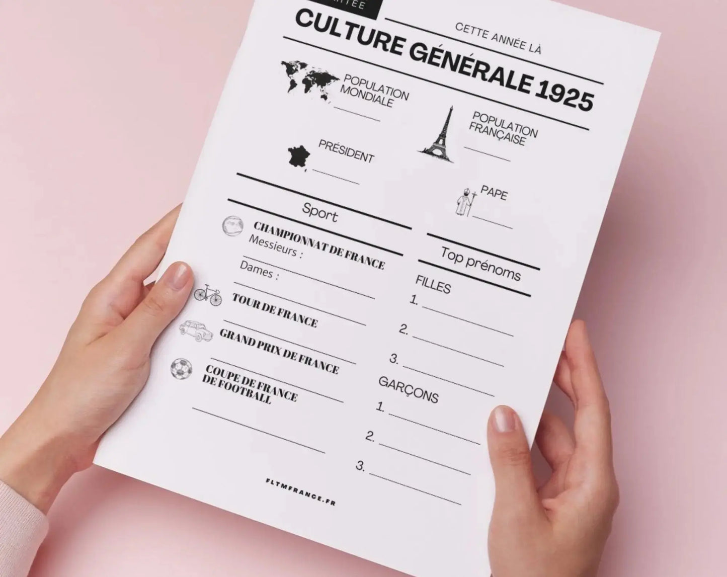 Jeu anniversaire 100 ans - Jeux de fête pour 100ème anniversaire FLTMfrance