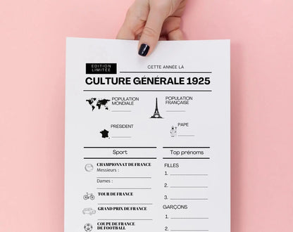 Jeu anniversaire 100 ans - Jeux de fête pour 100ème anniversaire FLTMfrance