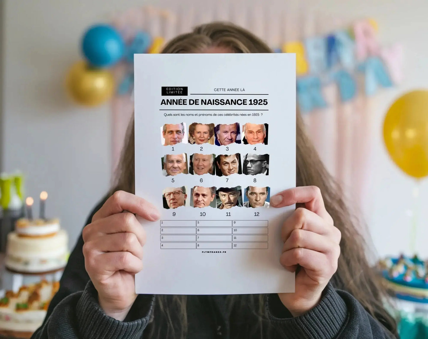 Jeu anniversaire 100 ans - Jeux de fête pour 100ème anniversaire FLTMfrance