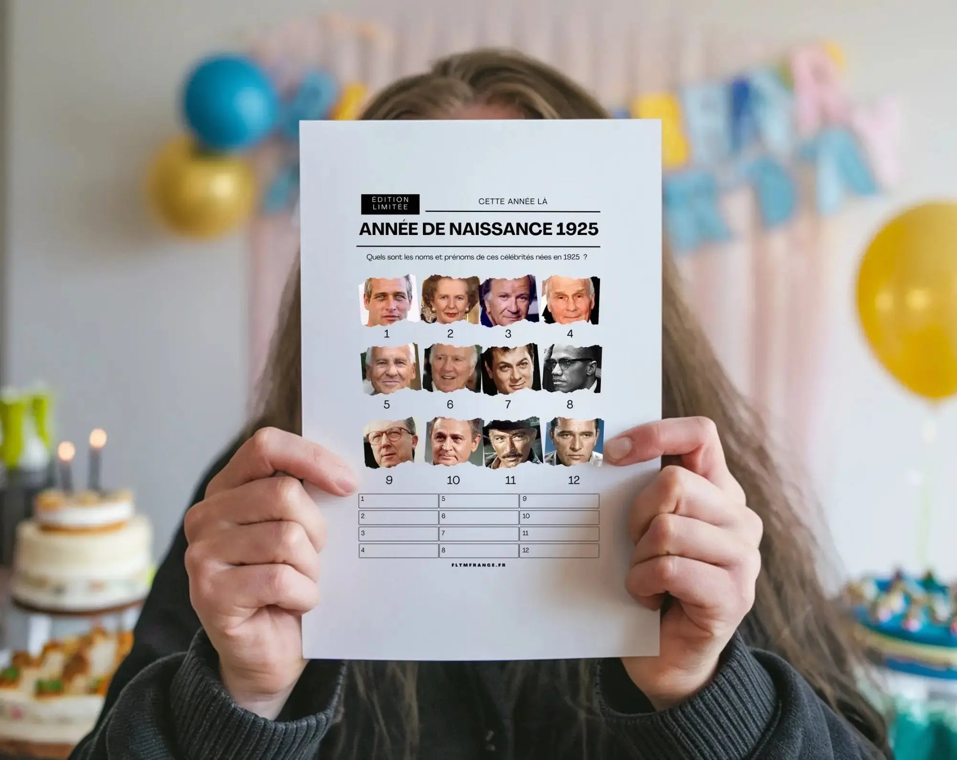 Jeu anniversaire 100 ans - Jeux de fête pour 100ème anniversaire FLTMfrance