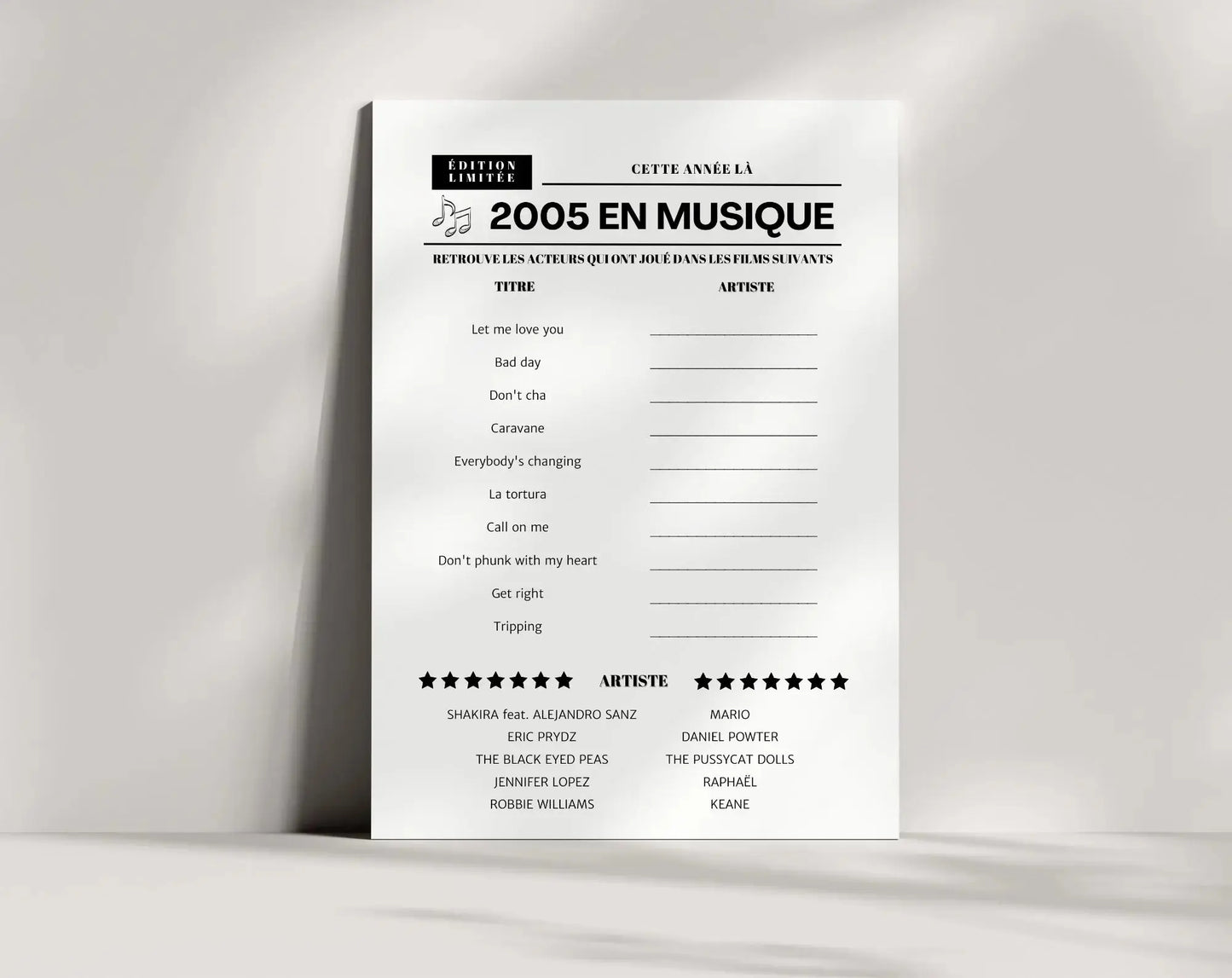 Jeu anniversaire 20 ans - Jeux de fête pour 20ème anniversaire FLTMfrance