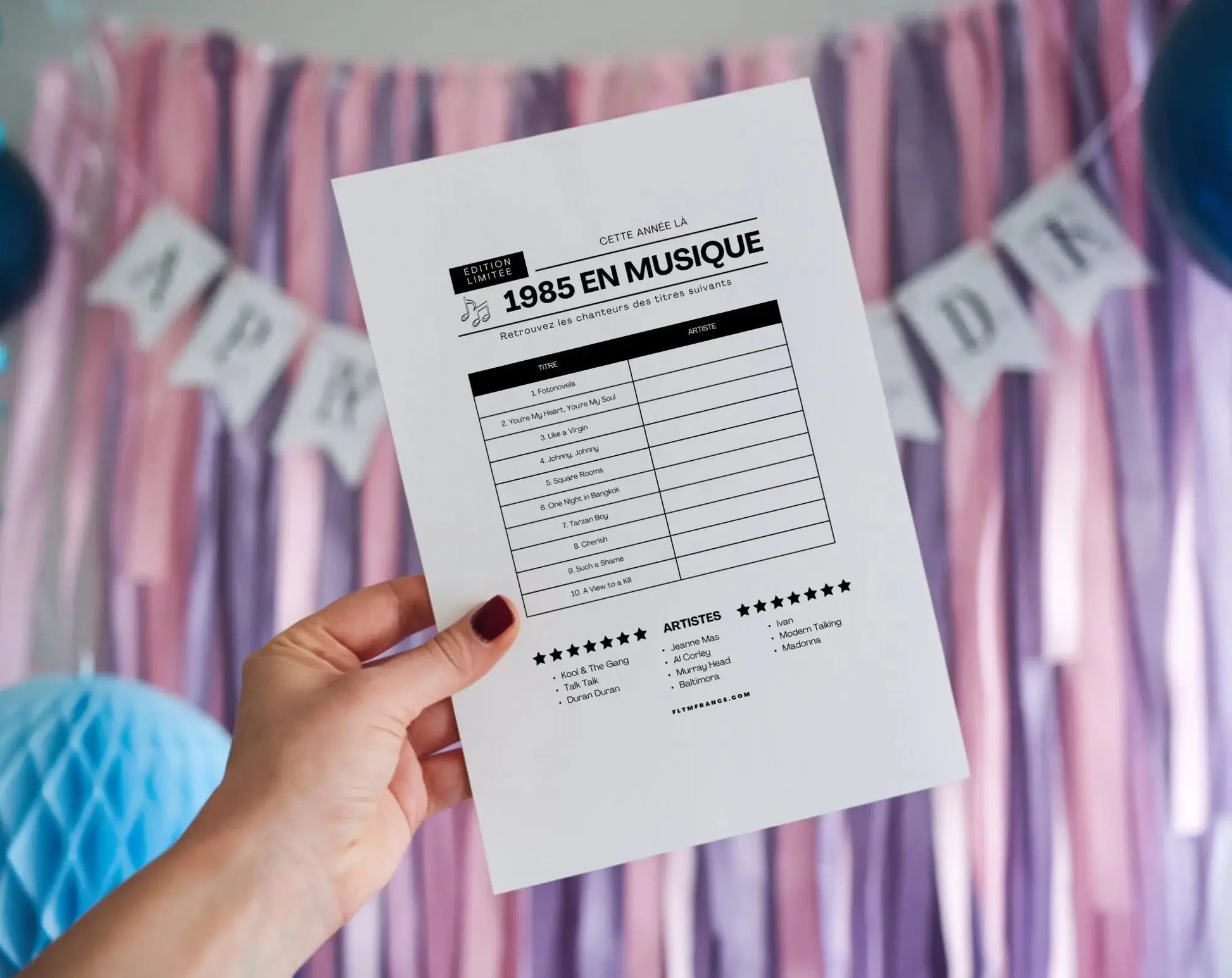 Jeu anniversaire 40 ans - Jeux de fête pour 40ème anniversaire FLTMfrance