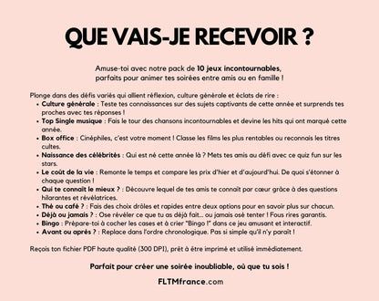 Jeu anniversaire 40 ans - Jeux de fête pour 40ème anniversaire FLTMfrance