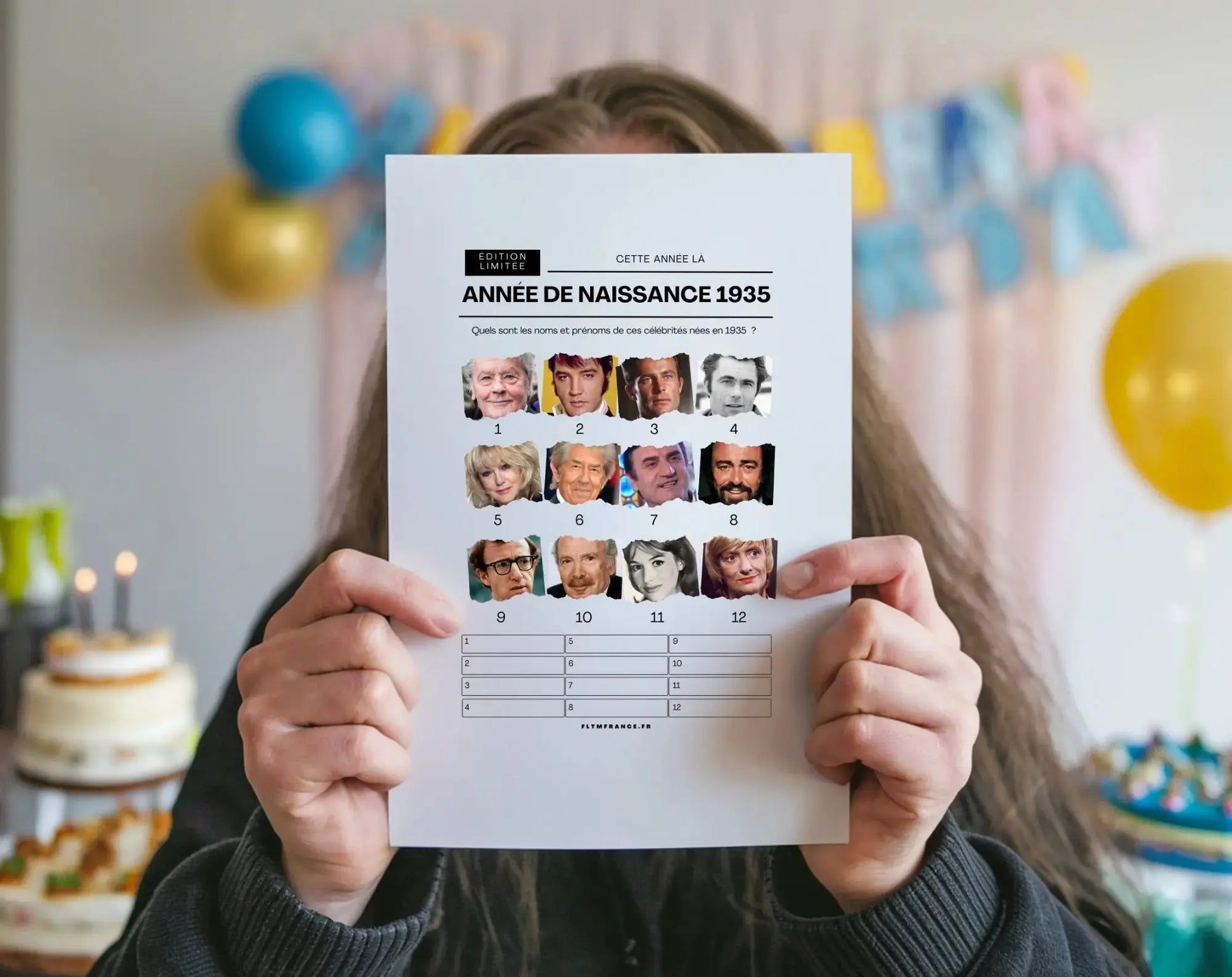 Jeu anniversaire 90 ans - Jeux de fête pour 90ème anniversaire FLTMfrance
