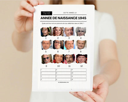 Jeu anniversaire année 1945 - 10 jeux à imprimer pour fêter les 80 ans FLTMfrance